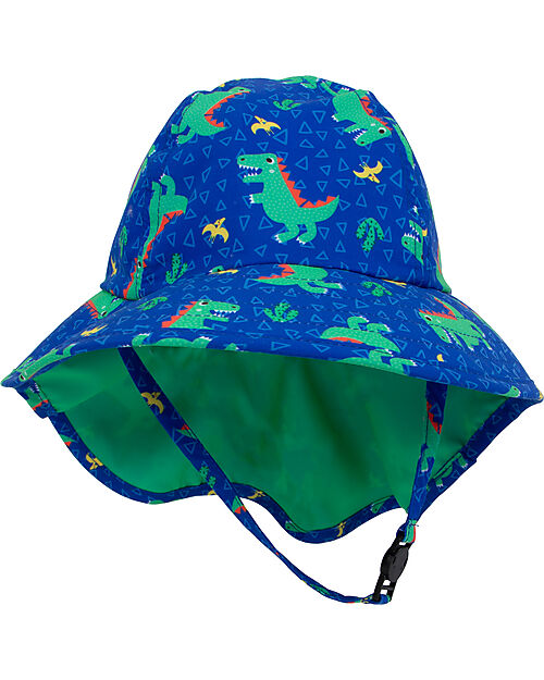 Zoocchini Cappellino Estivo con Falda Lunga Protettiva - UPF 50+ - Devin il Dinosauro Cappelli Estivi
