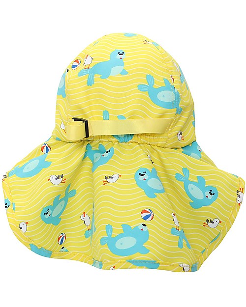 Zoocchini Cappellino Estivo con Falda Lunga Protettiva - UPF 50+ - Foca  Cappelli Estivi