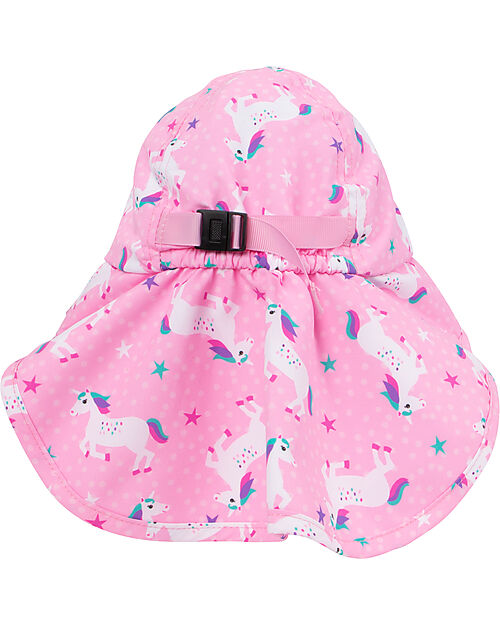 Zoocchini Cappellino Estivo con Falda Lunga Protettiva - UPF 50+ - Una l'Unicorno Cappelli Estivi