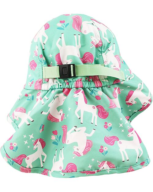 Zoocchini Cappellino Estivo con Falda Lunga Protettiva - UPF 50+ - Unity l'Unicorno Cappelli Estivi