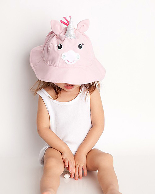 Zoocchini Cappellino Estivo UPF 50, Allie Unicorno - Diverte e protegge! Cappelli Estivi