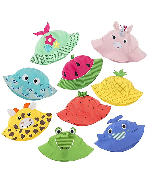 Zoocchini Cappellino Estivo UPF 50, Jaime la Giraffa - Protegge e diverte! Cappelli Estivi
