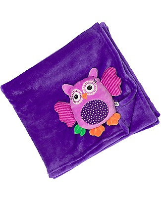 Zoocchini Coperta da Passeggino Giocattolo 2-in-1, Gufetto - Morbidissimo pile, 69 x 100 cm Accessori Vari