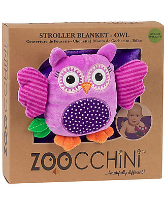 Zoocchini Coperta da Passeggino Giocattolo 2-in-1, Gufetto - Morbidissimo pile, 69 x 100 cm Accessori Vari