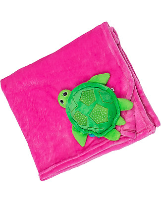 Zoocchini Coperta da Passeggino Giocattolo 2-in-1, Tartaruga - Morbidissimo pile, 69 x 100 cm Coperte