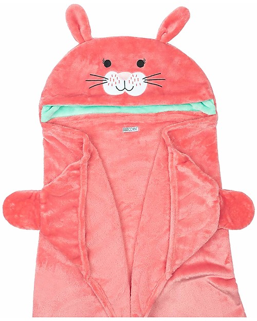 Zoocchini Copertina da Indossare - Coniglio - Con cappuccio e guantini! Swaddle di Mussola