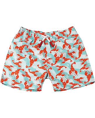 Zoocchini Costume da Bagno a Pantaloncino - Tessuto Traspirante - Logan l'Aragosta - UPF 50+ Boxer Mare