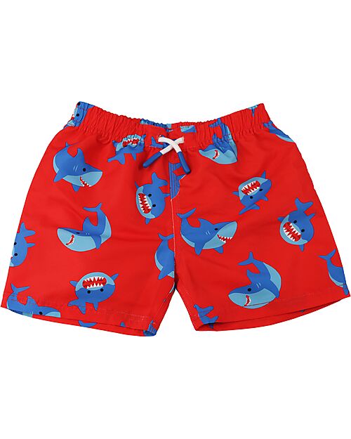 Zoocchini Costume da Bagno a Pantaloncino - Tessuto Traspirante - Sherman lo Squalo - UPF 50+ Boxer Mare