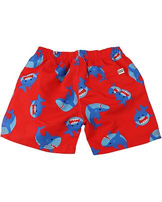 Zoocchini Costume da Bagno a Pantaloncino - Tessuto Traspirante - Sherman lo Squalo - UPF 50+ Boxer Mare