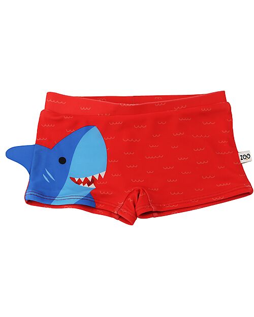Zoocchini Costume da Bagno Boxer - Dettagli 3D - Sherman lo Squalo - UPF 50+ Boxer Mare