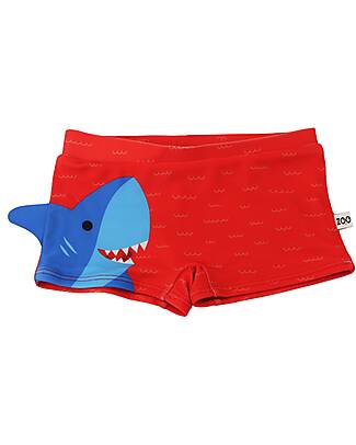 Zoocchini Costume da Bagno Boxer - Dettagli 3D - Sherman lo Squalo - UPF 50+ Boxer Mare