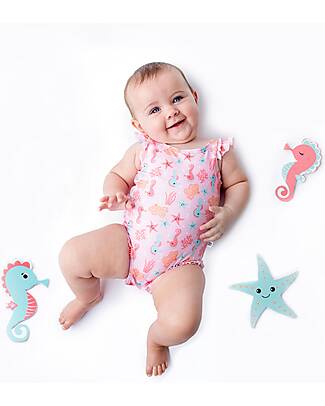 Zoocchini Costume Intero con Volant per Neonato - Sally il Cavalluccio Marino Costumi Interi