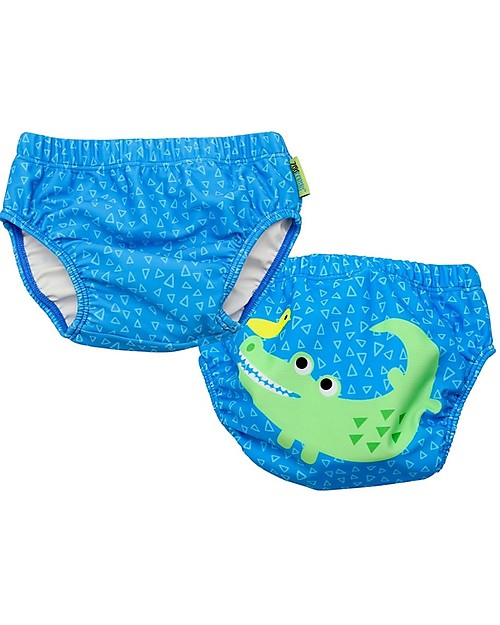 Zoocchini Costumino Contenitivo - Aidan l'Alligatore - Pacco da 2 Costumi Contenitivi