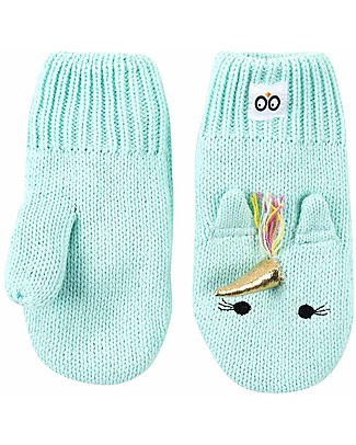 Zoocchini Guanti Baby Knit Mittens, Allie l'Unicorno - Rivestiti in Caldo Pile! Guanti