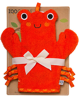 Zoocchini Guanto da Bagno, Charlie il Granchio - 100% cotone Accappatoi e Asciugamani
