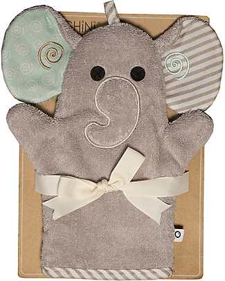 Zoocchini Guanto da Bagno, Ellie l'Elefante - 100% cotone Accappatoi e Asciugamani