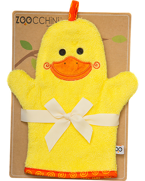 Zoocchini Guanto da Bagno, Puddles l'Anatroccolo - 100% cotone Guanti da Bagno