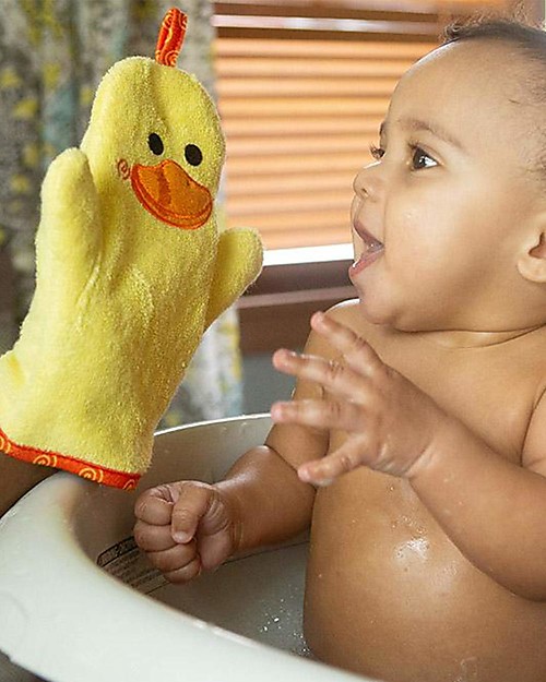 Zoocchini Guanto da Bagno, Puddles l'Anatroccolo - 100% cotone Guanti da Bagno