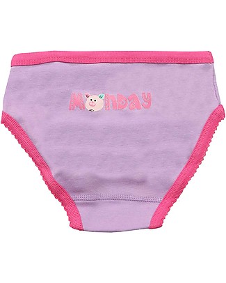 Zoocchini Mutandine Bambina Giorni della settimana - Pacco da 7 - 100% Cotone organico Mutandine da Apprendimento