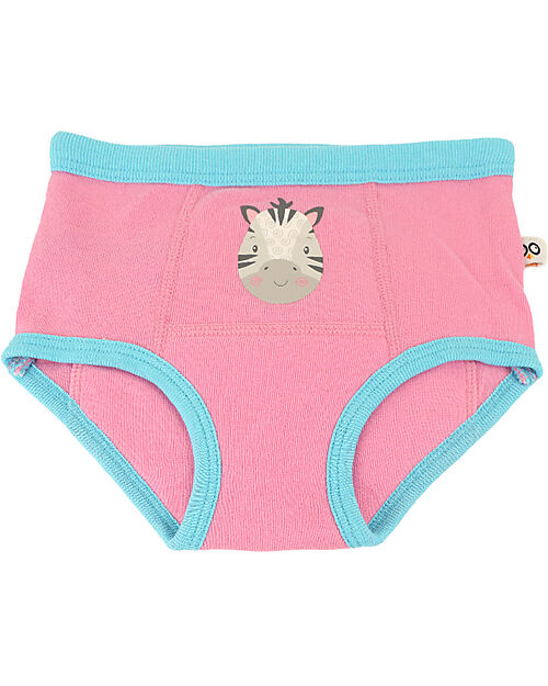 Zoocchini Mutandine Imbottite da Apprendimento - Amici dello Zoo - Bimba - Pacco da 3 - 100% Cotone organico Slip
