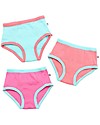 Zoocchini Mutandine Imbottite da Apprendimento - Amici dell'Oceano - Bimba - Pacco da 3 - 100% Cotone Bio Slip
