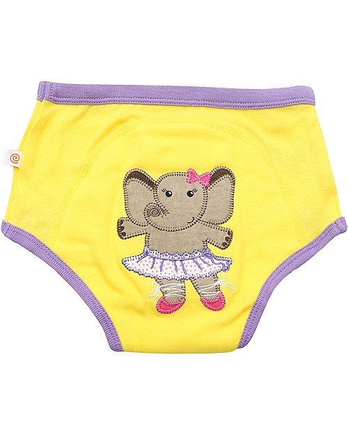 Zoocchini Mutandine Imbottite da  Apprendimento - Ballerine - Bimba - Pacco da 3 - 100% Cotone organico Slip
