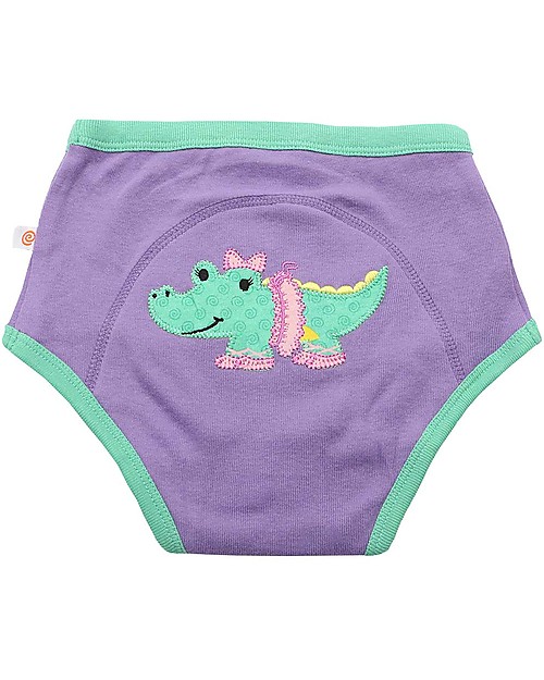Zoocchini Mutandine Imbottite da  Apprendimento - Ballerine - Bimba - Pacco da 3 - 100% Cotone organico Slip
