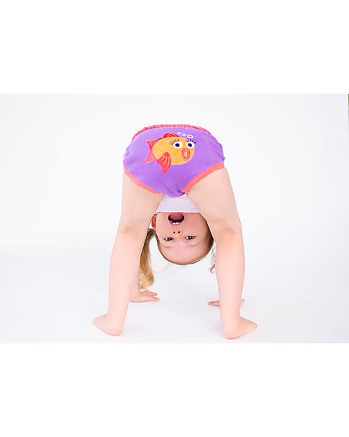Zoocchini Mutandine Imbottite da Apprendimento Bimba, Amici dell'Oceano - Pacco da 3 - 100% cotone bio Slip