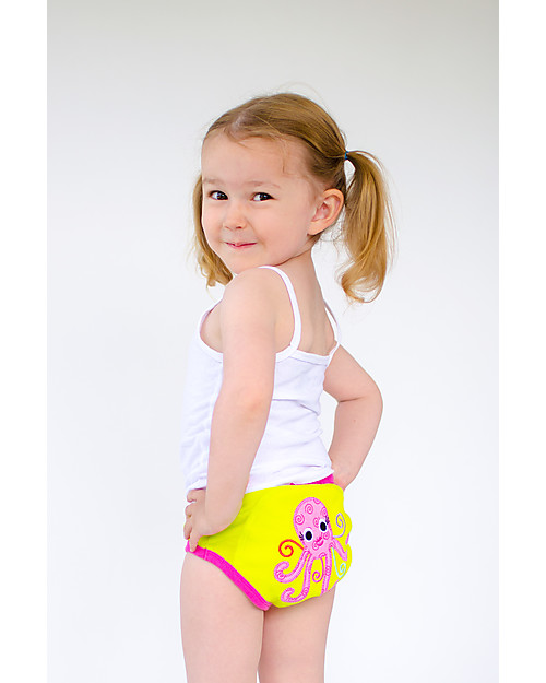 Zoocchini Mutandine Imbottite da Apprendimento Bimba, Amici dell'Oceano - Pacco da 3 - 100% cotone bio Slip