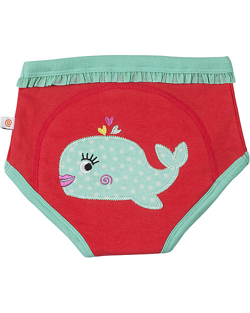 Zoocchini Mutandine Imbottite da Apprendimento Bimba, Amici dell'Oceano - Pacco da 3 - 100% cotone bio Slip