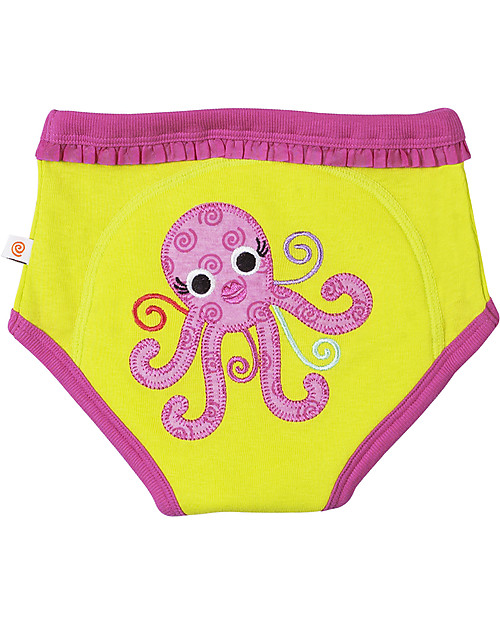 Zoocchini Mutandine Imbottite da Apprendimento Bimba, Amici dell'Oceano - Pacco da 3 - 100% cotone bio Slip