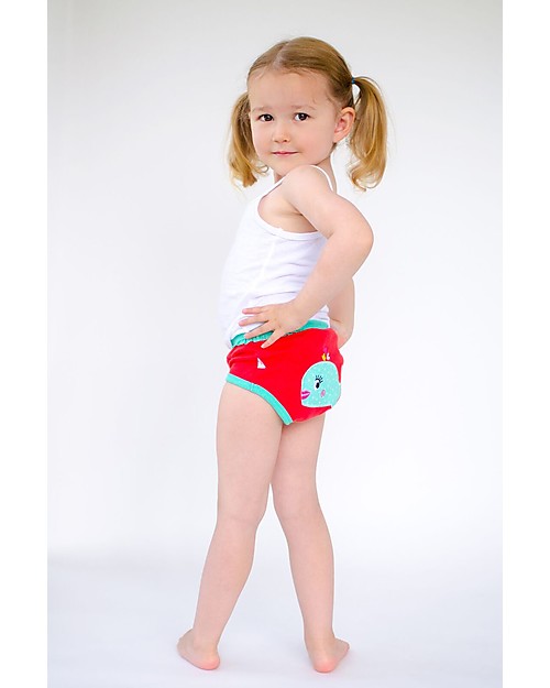 Zoocchini Mutandine Imbottite da Apprendimento Bimba, Amici dell'Oceano - Pacco da 3 - 100% cotone bio Slip