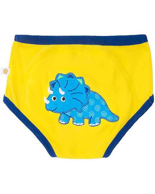 Zoocchini Mutandine Imbottite da Apprendimento Dinosauri, Bimbo - Pacco da 3 - 100% cotone bio Slip