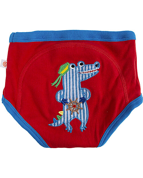 Zoocchini Mutandine Imbottite da Apprendimento - Maritime Mates - Bimbo - Pacco da 3 - 100% Cotone Bio Slip