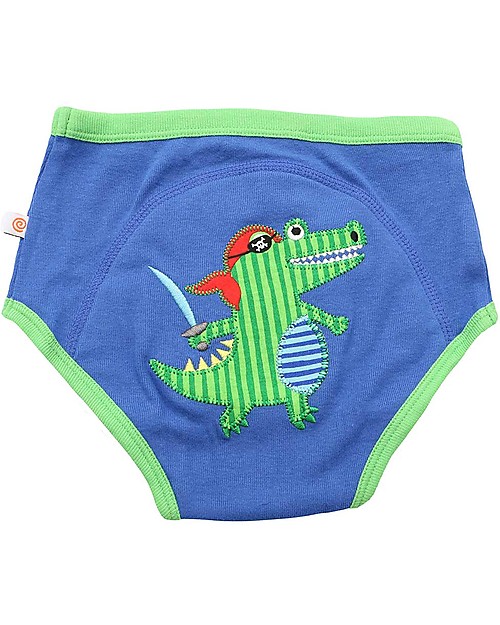 Zoocchini Mutandine Imbottite da  Apprendimento - Pirati - Bimbo - Pacco da 3 - 100% Cotone organico Slip