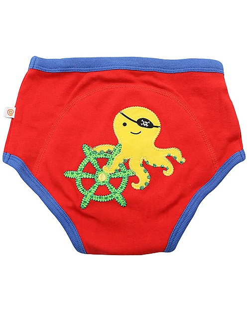 Zoocchini Mutandine Imbottite da  Apprendimento - Pirati - Bimbo - Pacco da 3 - 100% Cotone organico Slip