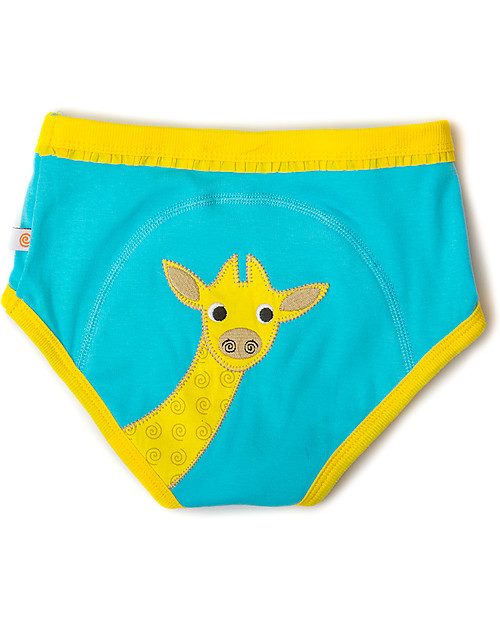 Zoocchini Mutandine Imbottite da Apprendimento Safari Bimba - Pacco da 3 - 100% cotone bio Slip