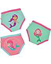 Zoocchini Mutandine Imbottite da Apprendimento Sirene, Bimba - Pacco da 3 - 100% cotone bio Slip