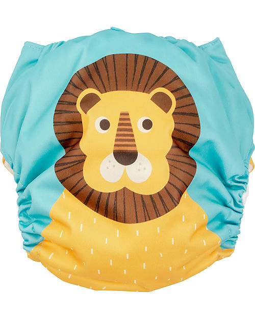 Zoocchini Pannolino Lavabile - Leo, il Leone - 2 Inserti Assorbenti Inclusi - 3-16 kg Pannolini Lavabili