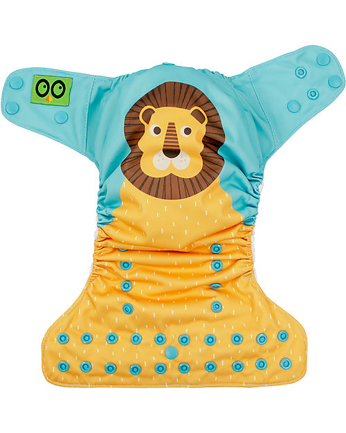 Zoocchini Pannolino Lavabile - Leo, il Leone - 2 Inserti Assorbenti Inclusi - 3-16 kg Pannolini Lavabili