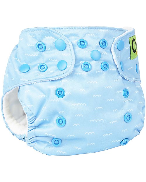 Zoocchini Pannolino Lavabile - Squalo - 2 Inserti Assorbenti Inclusi - 3-16 kg Pannolini Lavabili