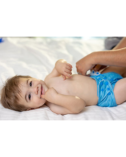 Zoocchini Pannolino Lavabile - Squalo - 2 Inserti Assorbenti Inclusi - 3-16 kg Pannolini Lavabili