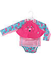 Zoocchini Set Baby 3 Pezzi - Rash Guard Top + Costumino Contenitivo + Cappellino - UPF 50+ - Franny il Fenicottero Costumi Contenitivi