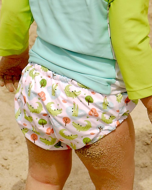 Zoocchini Set Baby Costumino Contenitivo + Cappellino - Alligatore - UPF 50+ Costumi Contenitivi