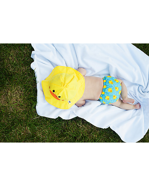 Zoocchini Set Baby Costumino Contenitivo + Cappellino, Anatroccolo - UPF 50+ Costumi Contenitivi