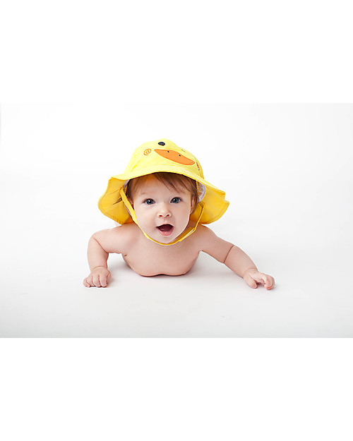 Zoocchini Set Baby Costumino Contenitivo + Cappellino, Anatroccolo - UPF 50+ Costumi Contenitivi