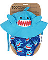 Zoocchini Set Baby Costumino Contenitivo + Cappellino, Squalo - UPF 50+ Costumi Contenitivi