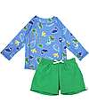 Zoocchini Set Bimbo 2 Pezzi - Rash Guard Top + Costume da Bagno a Pantaloncino - Devin il Dinosauro - UPF 50+ T-shirt Anti UV