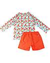 Zoocchini Set Bimbo 2 Pezzi - Rash Guard Top + Costume da Bagno a Pantaloncino - Logan l'Aragosta - UPF 50+ T-shirt Anti UV
