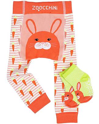 Zoocchini Set Leggings e Calzini Antiscivolo Grip+Easy - Bella il Coniglio Leggings